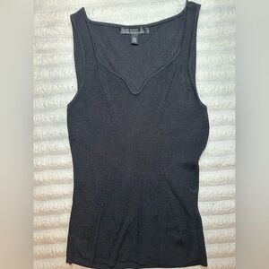 White House Black Market Dark Gray Ribbed Tank Top